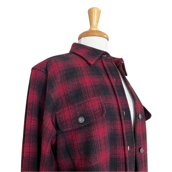 Telluride Clothing Co. Buffalo Plaid Wool Bend Shirt / Jacket with Fringe Medium - Picture 5 of 7